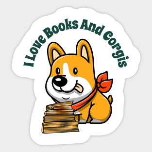 CORGI Girl Funny Book Quotes Sticker